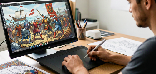 Une cartooniste réinvente la tapisserie de Bayeux à l’ère numérique