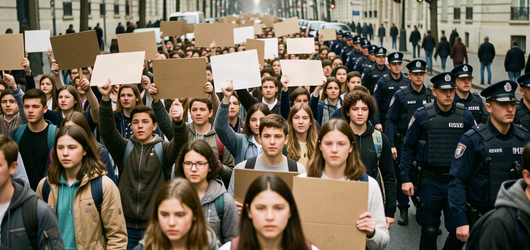 Mobilisation de la jeunesse française contre les défaillances du système éducatif