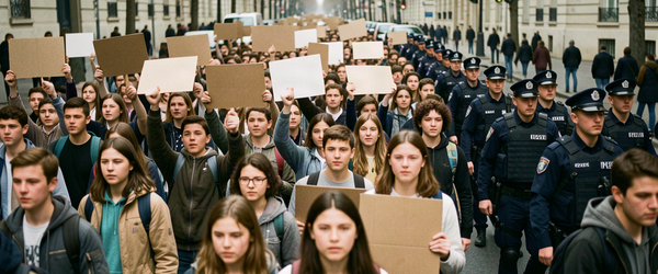 Mobilisation de la jeunesse française contre les défaillances du système éducatif